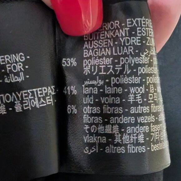 NEW Zara | Oversized Wool Scarf Blazer in Black - Picture 12 of 16